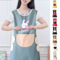 Cooking Apron Contrast Color Wear-resistant Cooking Apron. 