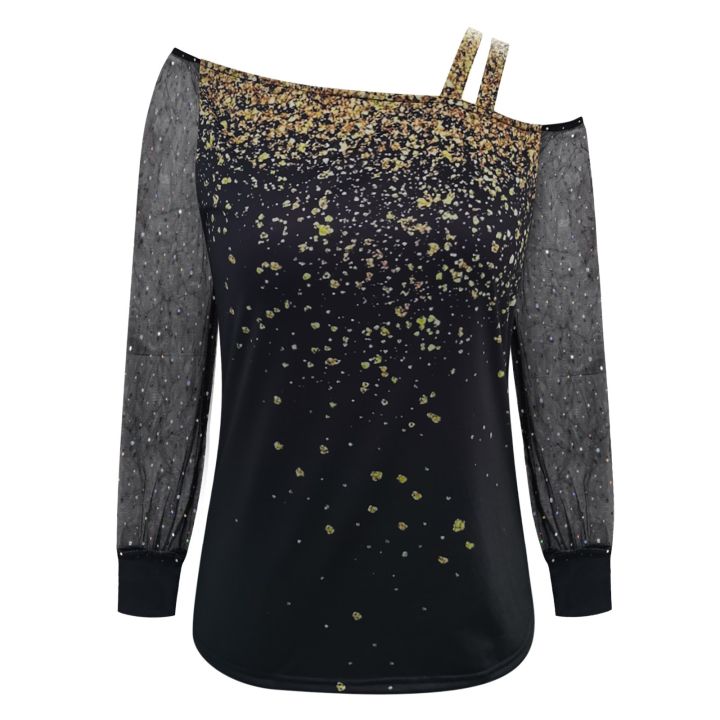 Woman%20Long%20Sleeve%20Sequin%20Blouse%20Top%20Summer%20Party%20Cold%20Shoulder%20Bling%20Mesh%20Sheer%20Blouse%20Lady%20Casual%20Shirts%20Clothes%20-%20Image%206