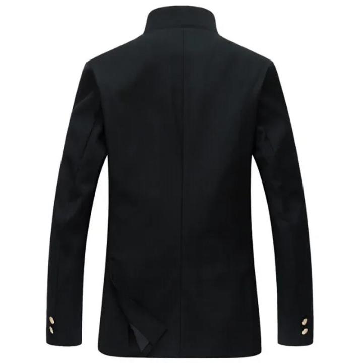 Slim%20School%20Black%20Japanese%20Coat%20College%20Breasted%20Single%20New2022%20Jacket%20Blazer%20Uniform%20Tunic%20Men%20Wearhouse%20-%20Image%204