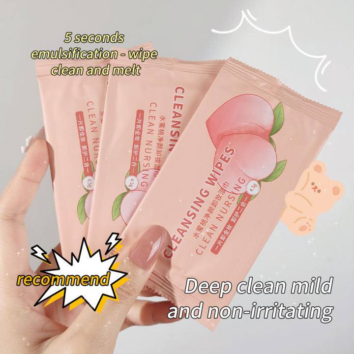 30Pcs/box%20Disposable%20Makeup%20Remover%20Wipes%20for%20Deep%20and%20Gentle%20Facial%20Cleansing%20New%20Peach%20Soft%20Wet%20Tissue%20for%20Sensitive%20Skin%20-%20Image%202
