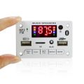 12V Bluetooth 5.0 MP3 Decoding Board Module Wireless Car USB MP3 Player TF Card Slot USB FM with Microphone White. 