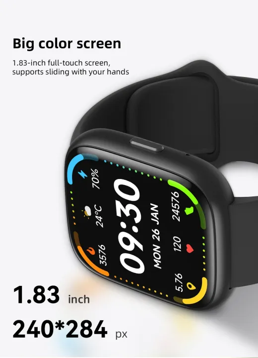 ZZYSMART%201.83%20Inch%20IDW26%20Smart%20Watches%20For%20Men%20Women%20Bluetooth%20Call%20Smartwatch%20Build-in%20Alexa%205ATM%20IP68%20Waterproof%20Heart%20Rate%20-%20Image%203