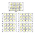 5X DC 3V 5V 12 LED Super Bright White Piranha LED Circuit Board LED Lights Light Yacht.