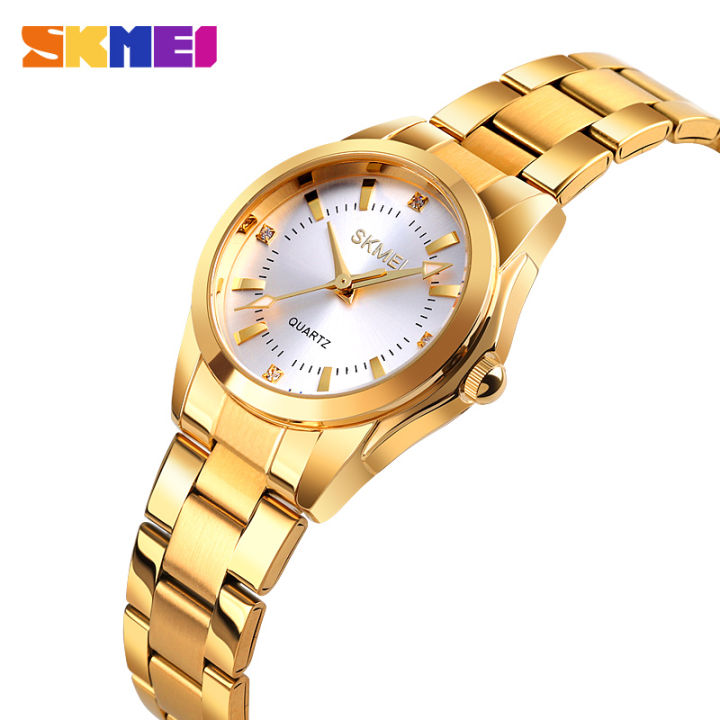 SKMEI 1620 Luxury Quartz Watches Women Simple Quartz Women's Watch Steel Strip Thin Lady Hour Ladies Clock reloj mujer 1400