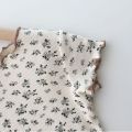 Baby Girl Nightgown Floral Suit Baby Full Printed T-shirts Summer 2pcs Toddler Girls Trendy Short Sleeve Pajamas Set Home Wear. 