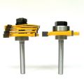 1/4 Inch Rabbeting Router Bit with 6 Bearings Set & 1 Set 1/4Inch Slot ,Assembly 6 Cutters.