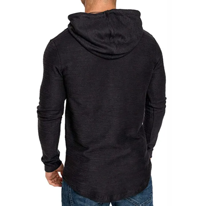 elegantstunning%20Men%20Casual%20Hoodie%20Fashion%20Solid%20Color%20Long%20Sleeves%20Hooded%20Sweatshirt%20Breathable%20Slim%20Fit%20Pullover%20Sweater%20-%20Image%205