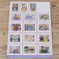 296Pcs Puzzle Multicolored Educational Plastic Mushroom Nail Mosaic Pegboard for Children.