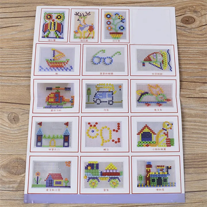 296Pcs%20Puzzle%20Multicolored%20Educational%20Plastic%20Mushroom%20Nail%20Mosaic%20Pegboard%20for%20Children%20-%20Image%206
