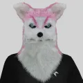 Can Open Mouth Animal Head Mask Funny Wolf Dog Tiger Gorilla Head Costume Costume Party Halloween Props Horror Cosplay Anime New. 