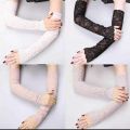 Sexy Women Arm Sleeves, hand gloves for women Fishnet Long Gloves with Thumb Hole. 
