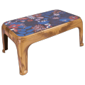 Akij Top choice-Table-Titbit Center-Rectangular Plas. Leg-Sandle Wood Daisy. 