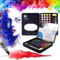 Keep Smiling 36 Colors Watercolor Cake Set Multicolor Pigment with Brush & Sponge Tin Box for School & Art Use.