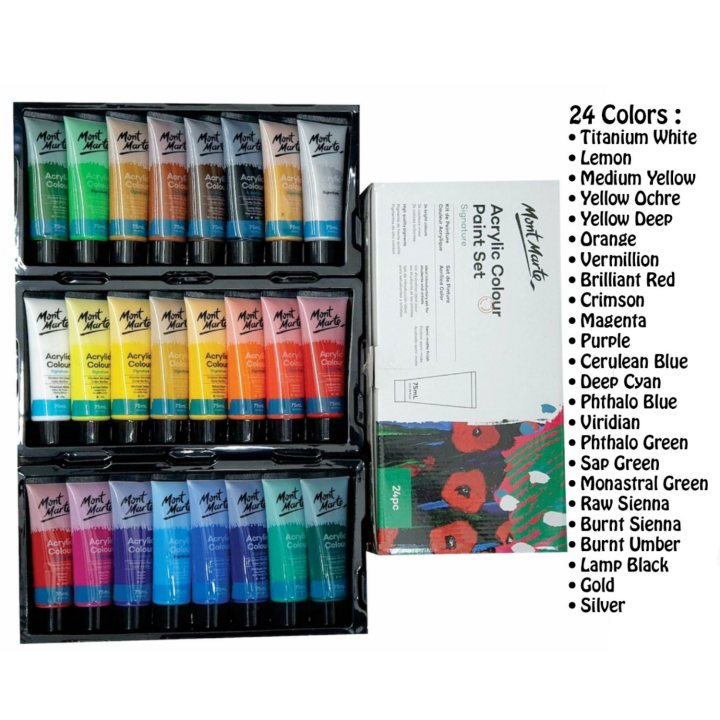 Mont Marte Acrylic Paint Signature 75ml (Single Colour)