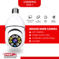V380 PRO Q16S Smart Camera Bulb 1080P HD Night Vision Wifi IP Camera connect to mobile 360 ° Panoramic Rotatable Smart Security CCTV Camera. 