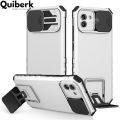 Quiberk for Samsung Galaxy A03 Phone Case Slide Camera Cover Kickstand Hard Shockproof Armor Back Casing. 