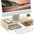 wooden monitor stand monitor riser. 