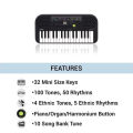 Casio SA-47 Portable Musical Keyboard Piano - Black & Grey with Adapter. 