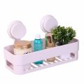 Plastic Suction Bathroom Shelves Rack With Wall Mounted Suction Cup Shower Basket Water Resistant Storage Organizer Shower Shelf Bathroom Shelving.