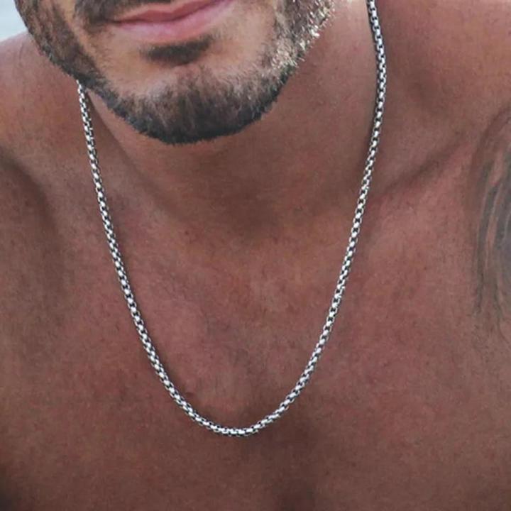 Silver Color Metal Chain For Men - Sun Glass For Men