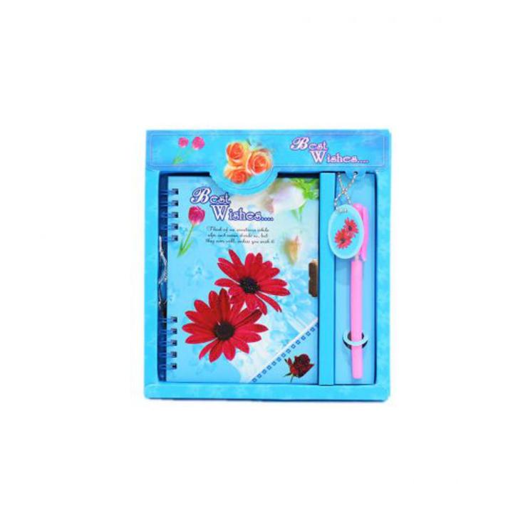 Valentain Lock Diary With Pen Gift Set - Gift Box - gift box