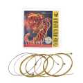 Alice A406 Acoustic Guitar String Set, Stainless Steel Plain String, Copper Alloy Winding, (80/20 Bronze Color) Anti-Rust Coating. 