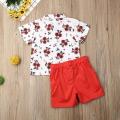 Baby Boys Kids Santa Shirt Tops+Pants Red Shorts Christmas XMAS Outfits Festival Sets. 