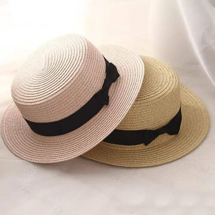 %E3%80%90beauty%20code%20store%E3%80%912019%20Women%20Hat%20Beach%20Straw%20Hat%20Panama%20Ladies%20Cap%20Fashionable%20Casual%20Flat%20Brim%20Bowknot%20Sun%20-%20Image%203