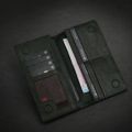 Zays Premium Eco-Friendly Leather Long Wallet for Men, Handmade Slim Compact Wallet 7.4 x 3.7 x 1 Inch, 7 Card Slots, ID Slot, Cash Compartment, 2 Mobile Compartments, Fits Large Smartphones, Luxury Gift Box.