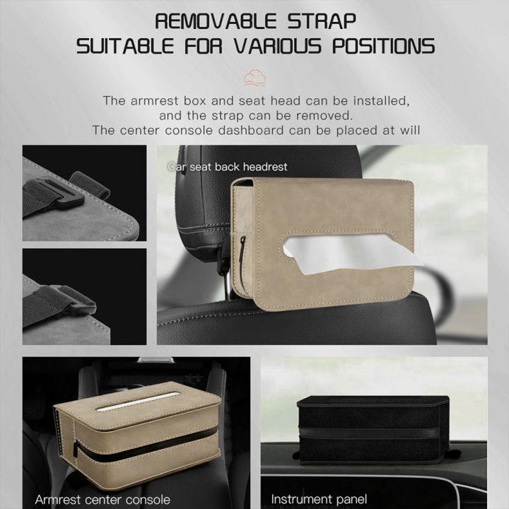 Car%20Headrest%20Tissue%20Holder%20(BEIGE)%20Car%20Tissue%20Box%20Car%20cilling%20Tissue%20Box,%20Organizer%20Multi-functional%20Armrest%20Storage%20Box%20Automotive%20Interior%20-%20Image%204