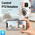 PTZ V380 Full HD 3MP 1920P WIFI IP Camera E27 Bulb Camera 360 Degree Wireless Home Color Night Vision Two Way Audio Smart Motion Detection - ips. 