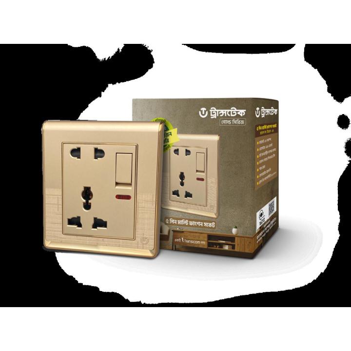 Transtec Gold Serise 5Pin Multi Function Socket, Model : GL17