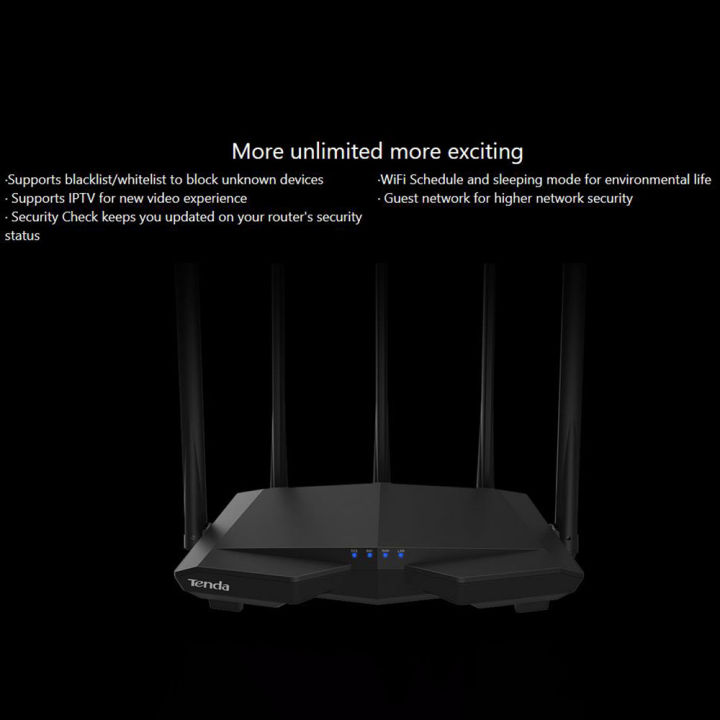 Tenda%20AC7%20Dual%20Band%20Wireless%20AC1200%20Router%20Wifi%20Range%20with%205*6dBi%20High%20Gain%20Antennas%20Wider%20Coverage%20Wi-Fi%20Extender%20-%20Image%203