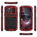 For iPhone 13 Pro Max R-JUST Shockproof Waterproof Dust-proof Metal + Silicone Protective Case with Holder. 