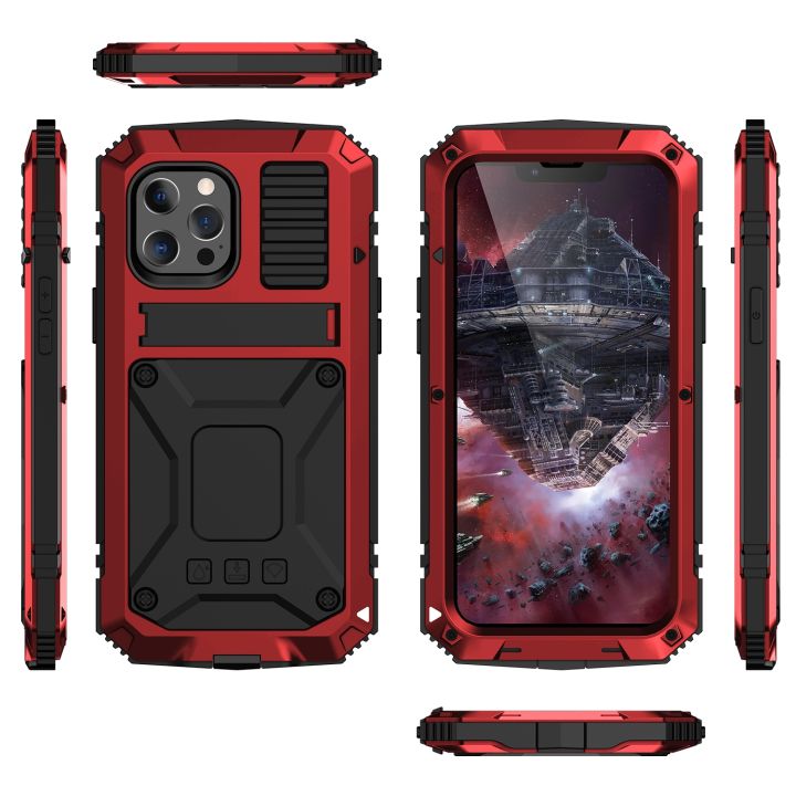 For%20iPhone%2013%20Pro%20Max%20R-JUST%20Shockproof%20Waterproof%20Dust-proof%20Metal%20+%20Silicone%20Protective%20Case%20with%20Holder%20-%20Image%2010