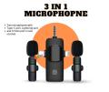 3-in-1 Receiver Dual Mic Wireless Microphone. 