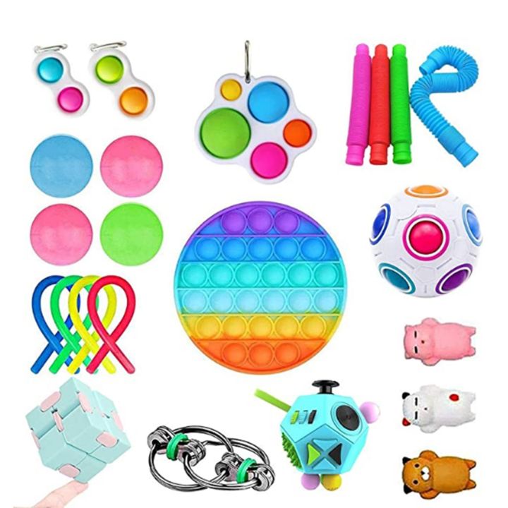 【Happy baby toy store】Fidget popper fidget pack fidjet toy popite antistress anti-stress straesantes Polka antistress Push touch toy Random style 1pcs