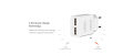 JOYROOM L-L221 5V 2A Portable Dual USB Ports Smart Charge Travel Charger with 1m Micro USB Charging Cable White Color. 