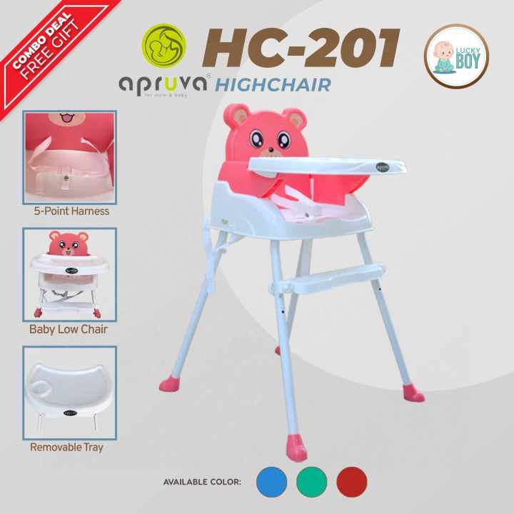 Children's%20High%20Chair%20Baby%204-in-1%20Dining%20Chair%20Seat%20Foldable%20with%20Tray%20Height%20Adjustable%20-%20Image%208
