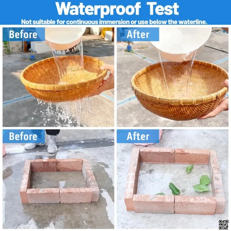 Transparent Waterproof Coating,500gm & 300gm Invisible Waterproof Leak Repair Agent for Roofs, Walls, and Garden, Anti-Leakage Roof and Wall Sealer