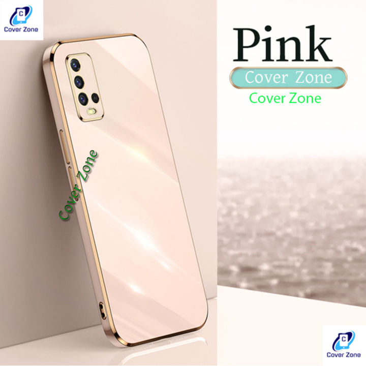 For Symphony Z35 Luxury 6D Plating Soft Casing Silicone Square Frame Phone Case Back Cover - Phone Back Cover - Camera
