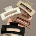 Korean Large Solid Hair Claw Elegant Hairpins Barrette Crab Hair Clips For Women Girls Square Headwear Hair Accessories Jewelry. 