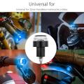 Handle Bar End Indicator for Motorcycle ( Handle Guti Light) Turn Signal LED Light blinker Blue-white. 