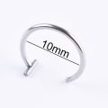 8/10mm Punk Unisex Stainless Steel Nose Lip Rings Goth Clip On Piercing Body Nose Lip Rings Hoop Ear Tongue Ring Jewelry. 