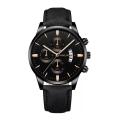 Sleek Minimalist Watch For Mens Fashion Leather Strap Dial Men's Analog Quartz Watch Gift Luxury Men Mechanical Wristwatches.