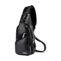 Multi-functional Men's Crossbody Bag in Brown Black Coffee PU Leather | 9.7-Inch for Business & Travel| Cross Bag, Shoulder Bag, Backside Bag, Shoulder Strap Bag, Rider Bag. 