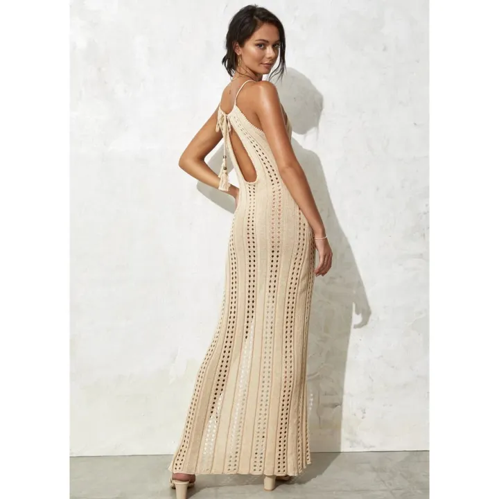 2023%20Knitted%20Beach%20Cover%20Up%20Strap%20Halter%20Summer%20Beach%20Dress%20Crochet%20Tunic%20Women%20Beachwear%20Biinis%20Mesh%20Cover-ups%20-%20Image%204