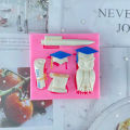 GC Silicone Mould Graduation Cap Certificate Modeling Fondant Molds For Congrats Grad Congratulations specification.