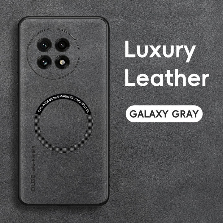 lthmy for OnePlus 13R 5G Phone Case Luxury Leather TPU PC Shockproof Magnetic Wireless Charging Back Cover