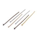 200pcs/bag 20 25 30 40 50 60 70 mm "T" Shape Flat Head Pins Gold/Copper/Rhodium Headpins For Jewelry Making Findings DIY Supplies. 